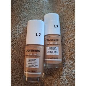 2PK Covergirl TruBlend Liquid Makeup‎ L7 WARM BEIGE Natural Finish